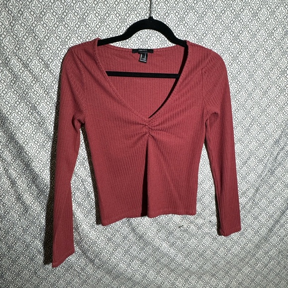 Forever 21 Long Sleeve Crop Top - Picture 1 of 2